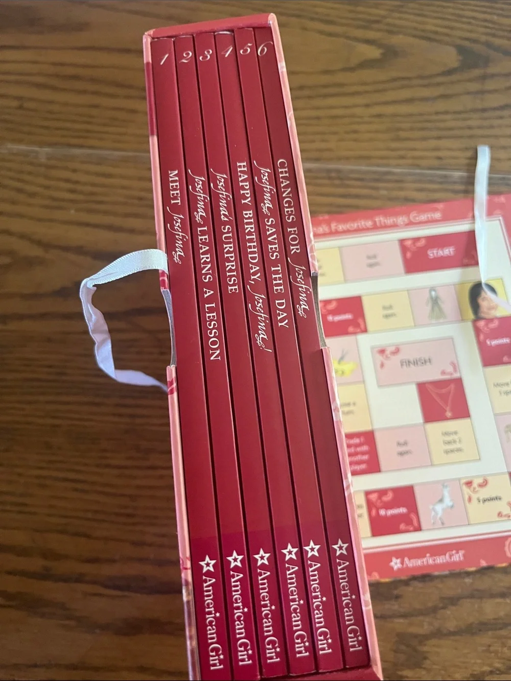 American Girl Josefina Keepsake Box - Pink & Red set of 6 books
